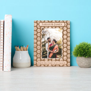 Cadres Gravés Élégant Monogramme Couple Noms Motif décoratif