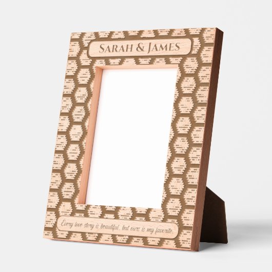 Cadres Gravés Élégant Monogramme Couple Noms Motif décoratif (Gauche)