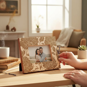 Cadres Gravés Élégant Motif floral