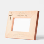 Cadres Gravés Elégant personnalisation Palm Cross Baptême Religi (Gauche)