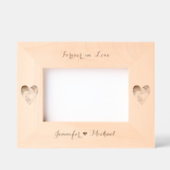 Cadres Gravés Elegant Wedding Anniversary Photo Hearts Monogram (Recto)