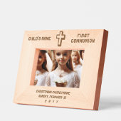 Cadres Gravés Elégante Croix de la première communion moderne pe