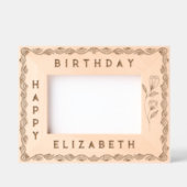 Cadres Gravés Elégante Décorée Bordure Anniversaire Avec nom (Recto)