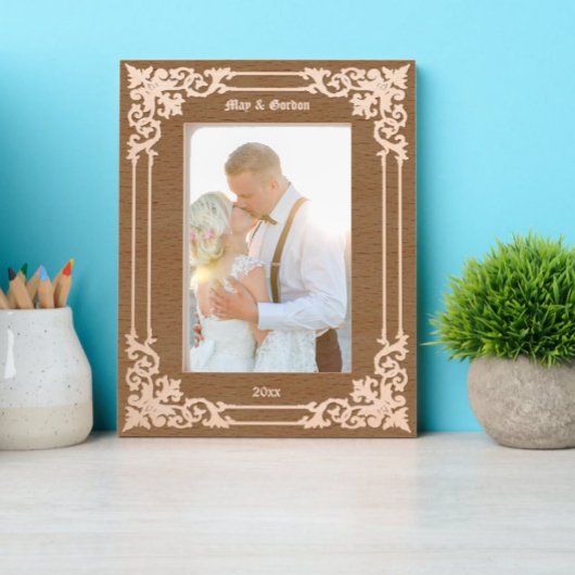 Cadres Gravés Élégante ère période victorienne qui délimite la f