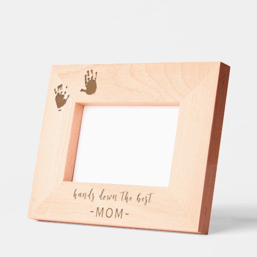 Cadres Gravés Empreintes à main personnalisées Meilleure maman (Gauche)