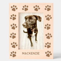 Empreintes de pattes avec nom de chien personnalis
