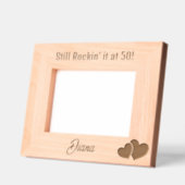 Cadres Gravés Encore Rockin à 50 ans ! Personnalisation d'annive (Gauche)