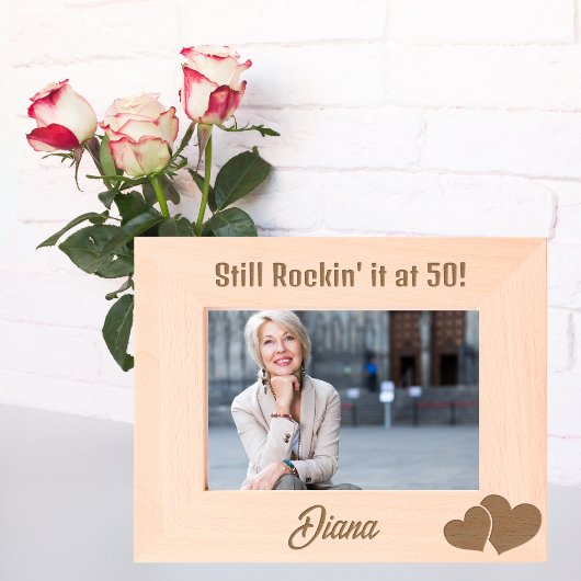 Cadres Gravés Encore Rockin à 50 ans ! Personnalisation d'annive