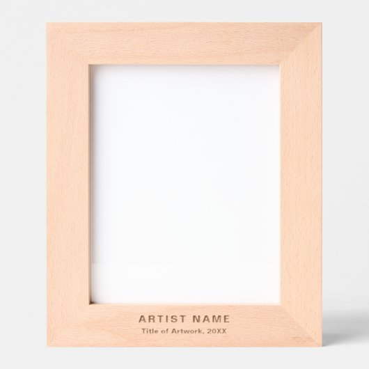 Cadres Gravés Engraved Artist Name Artwork Wood (Recto)