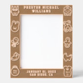 Cadres Gravés Engraved Baby Birth Stats Personal Picture Frame (Recto)