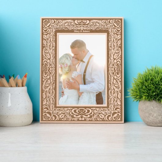 Cadres Gravés Époque victorienne 1893 Frontière du feuillage de 