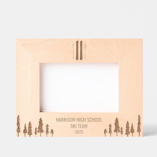 Cadres Gravés Équipe de ski scolaire personnalisée (Recto)