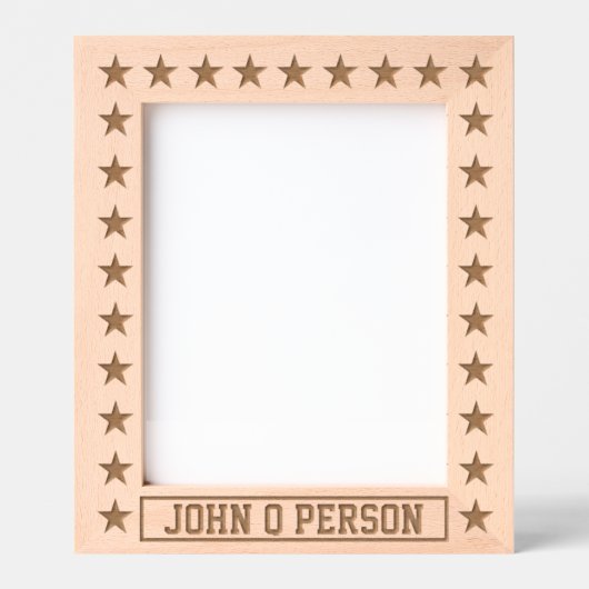 Cadres Gravés Étoiles avec nom (Recto)