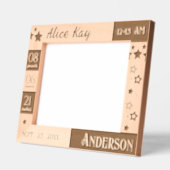 Cadres Gravés Étoiles et script de statistiques sur les bébés (Gauche)