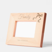 Cadres Gravés Famille Nom personnalisé bow wood frame (Gauche)