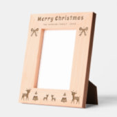 Cadres Gravés Festif Bow Deer Christmas Tree Family Photo (Gauche)