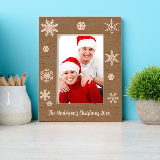 Cadres Gravés Fête de Noël Flambeaux de neige Frontière d'hiver