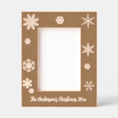 Cadres Gravés Fête de Noël Flambeaux de neige Frontière d'hiver (Recto)