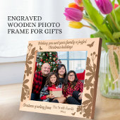 Cadres Gravés Fêtes de Noël Salutation Laser Etched Photo