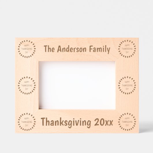 Cadres Gravés Feuilles de chêne Thanksgiving Custom (Recto)