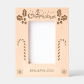 Cadres Gravés First Christmas Holly, Sucres de canne, Afficher l (Recto)