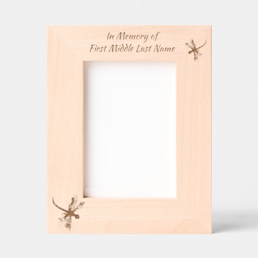 Cadres Gravés Fleur blanche de libellule de conservation Memoria (Recto)