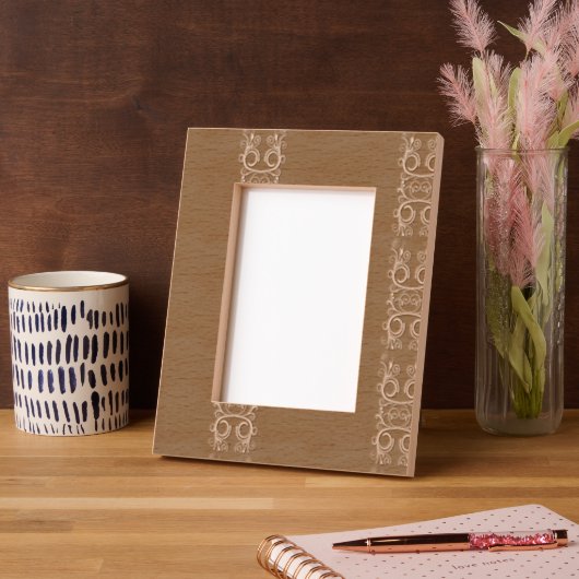 Cadres Gravés Fleur orange (Gauche)