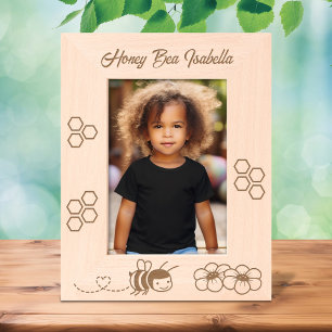 Cadres Gravés Fleurs d'abeilles miel 5x7