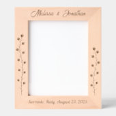 Cadres Gravés Fleurs légères Couple Mariage Anniversaire 8x10 (Recto)