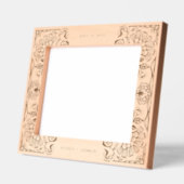 Cadres Gravés Floral Leaf Pattern Couples Name Wedding Keepsake (Gauche)