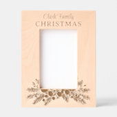 Cadres Gravés Flore de pin de Noël personnalisée (Recto)