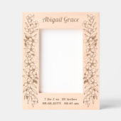 Cadres Gravés Flower Garlands Baby Girl Name Stats Nursery Decor (Recto)