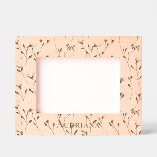 Cadres Gravés Flowers Personalized (Recto)
