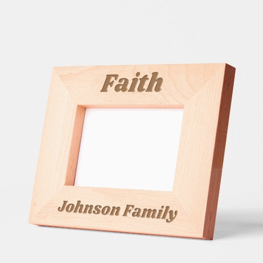 Cadres Gravés Foi Nom Simple Mignonne Moderne Script de famille (Gauche)