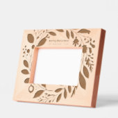 Cadres Gravés Foliole de couronne d'avent Joyeux Noël Famille (Gauche)