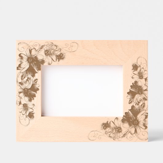 Cadres Gravés "Frame en fleurs ajustées" (Recto)