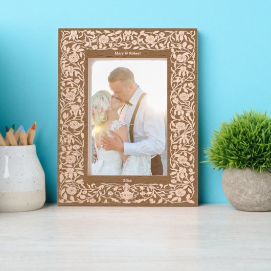 Cadres Gravés Frontière de la vigne florale Rose de l'époque vic