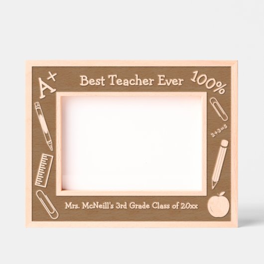 Cadres Gravés Frontière de l'enseignant scolaire (Recto)