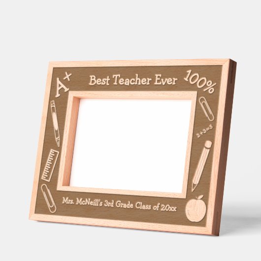 Cadres Gravés Frontière de l'enseignant scolaire (Gauche)