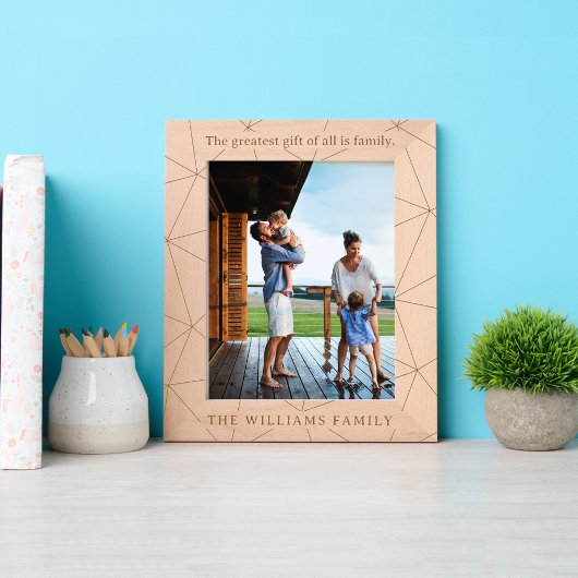 Cadres Gravés Géométrique amusante | Nom de famille et devis