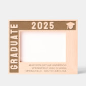 Cadres Gravés Grad 2025 Moderne Simple 7x5L Diplôme (Recto)