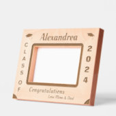 Cadres Gravés Graduate Class Of 2024 Félicitations Wooden (Gauche)