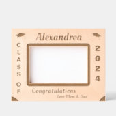 Cadres Gravés Graduate Class Of 2024 Félicitations Wooden (Recto)