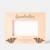 Cadres Gravés Grand-mère en Script Petits-enfants Noms Fleurs (Recto)