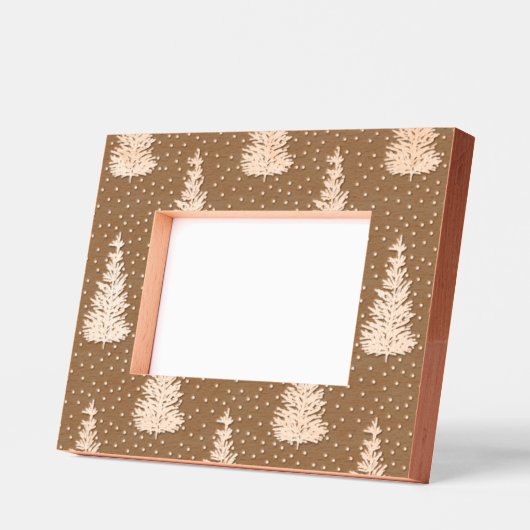 Cadres Gravés Hand Drawn Snow Covered Pine Tree Pattern (Gauche)