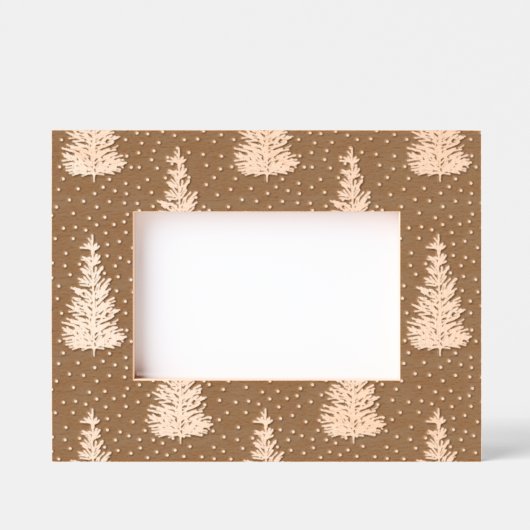 Cadres Gravés Hand Drawn Snow Covered Pine Tree Pattern (Recto)