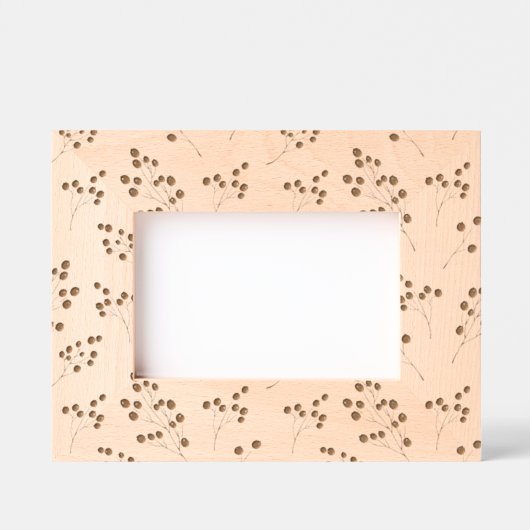 Cadres Gravés Hand Drawn Winer Berries Pattern (Recto)