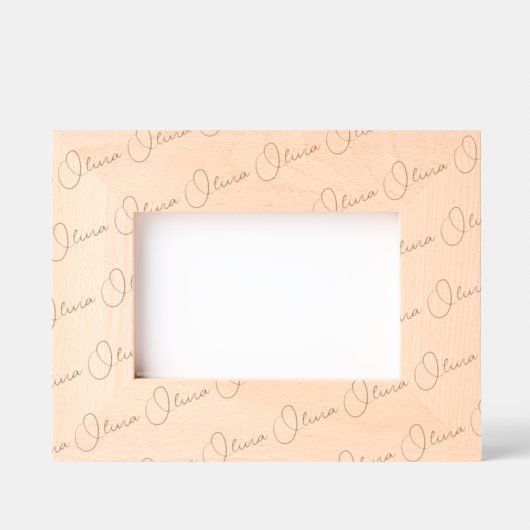 Cadres Gravés Handwritten-Style Custom Name Wood Frame, 6x4, (Recto)