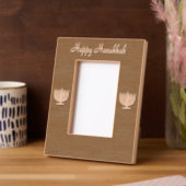 Cadres Gravés Hanoukka Menorah 4Sarah Laser (Gauche)