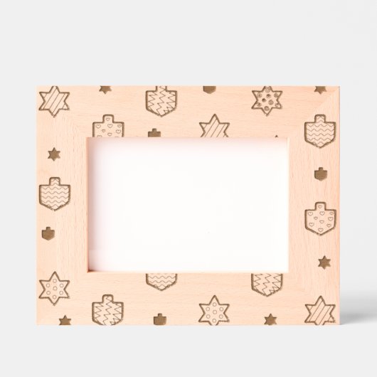 Cadres Gravés Hanukkah Dreidels & Stars (Recto)